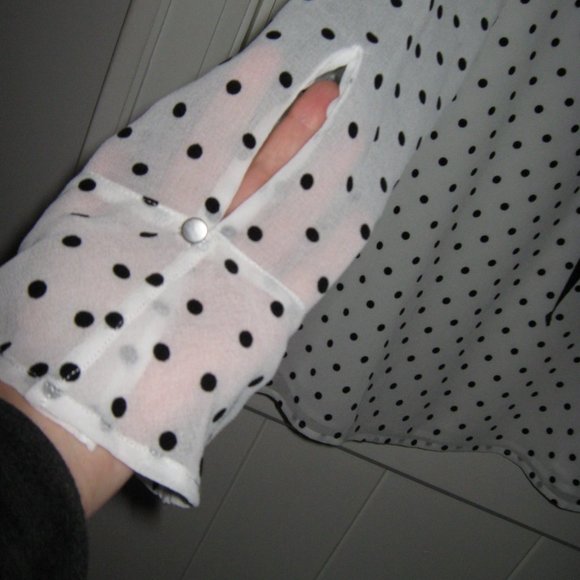 NWT Renuar Velvet Polka Dot Blouse - Picture 3 of 5